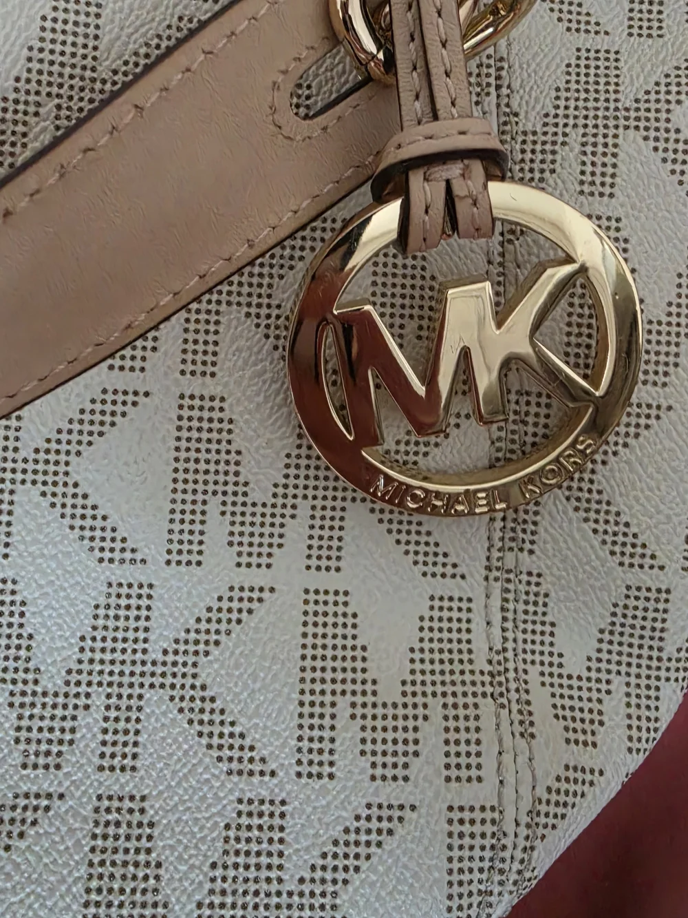 Michael Kors Ivory Logo Chain-Handle Shoulder Bag